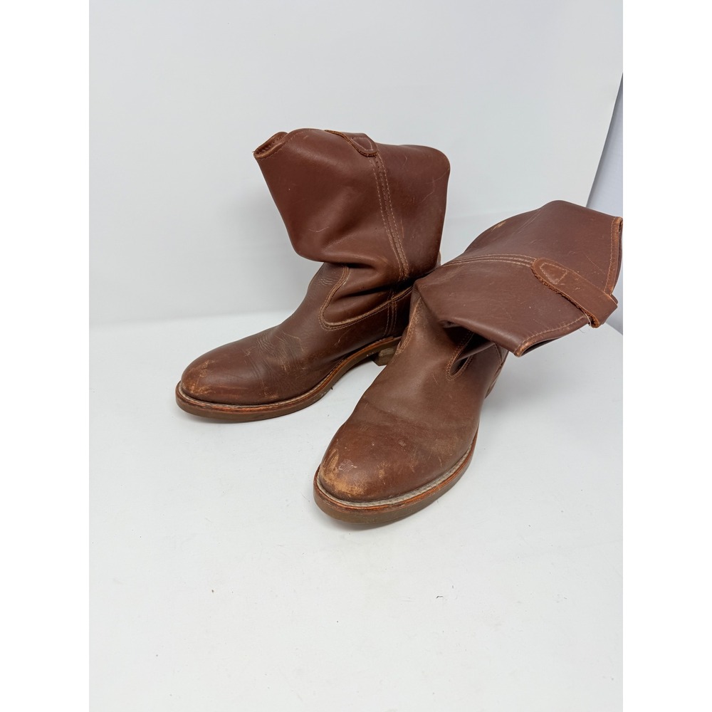 Double H Ranchwell Western Work Boots Mens Brown Leather Pull On. Sz unknwn